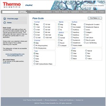 Thermo Online plate selector tool